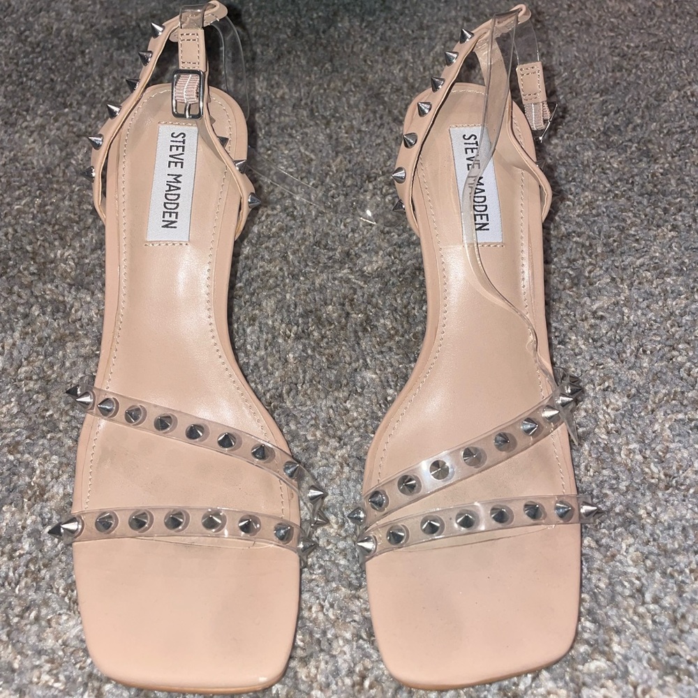 Steve Madden Nude Studded Heels